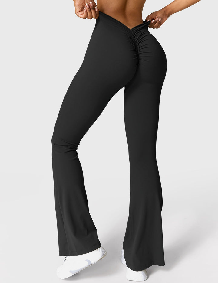 Craftsmiley V-back Flared Leggings