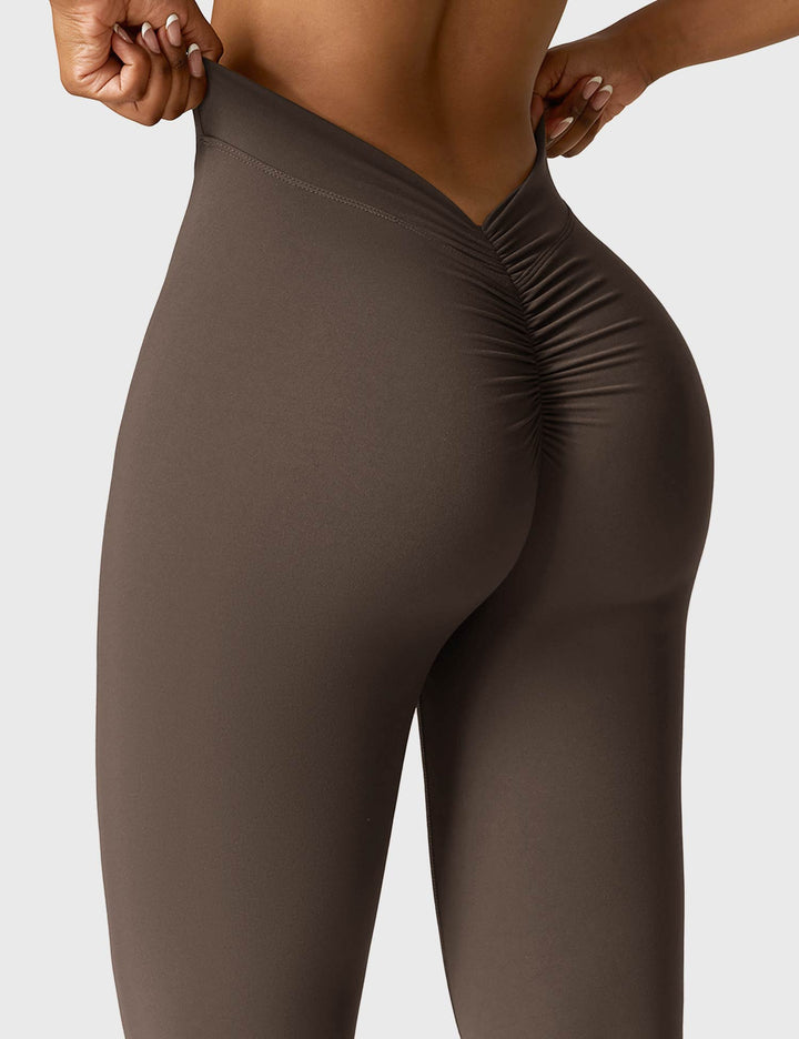 Craftsmiley V-back Flared Leggings