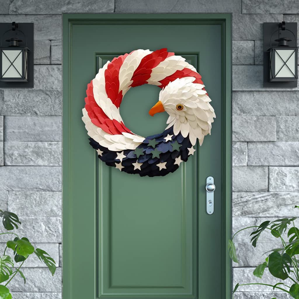 American Eagle Wreath - 100% Handcrafted Best Patriotic Wall Decorum
