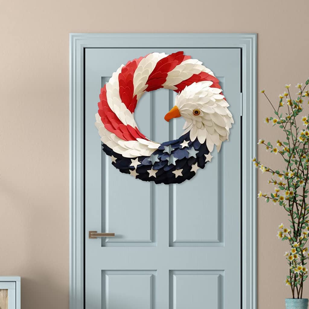 American Eagle Wreath - 100% Handcrafted Best Patriotic Wall Decorum